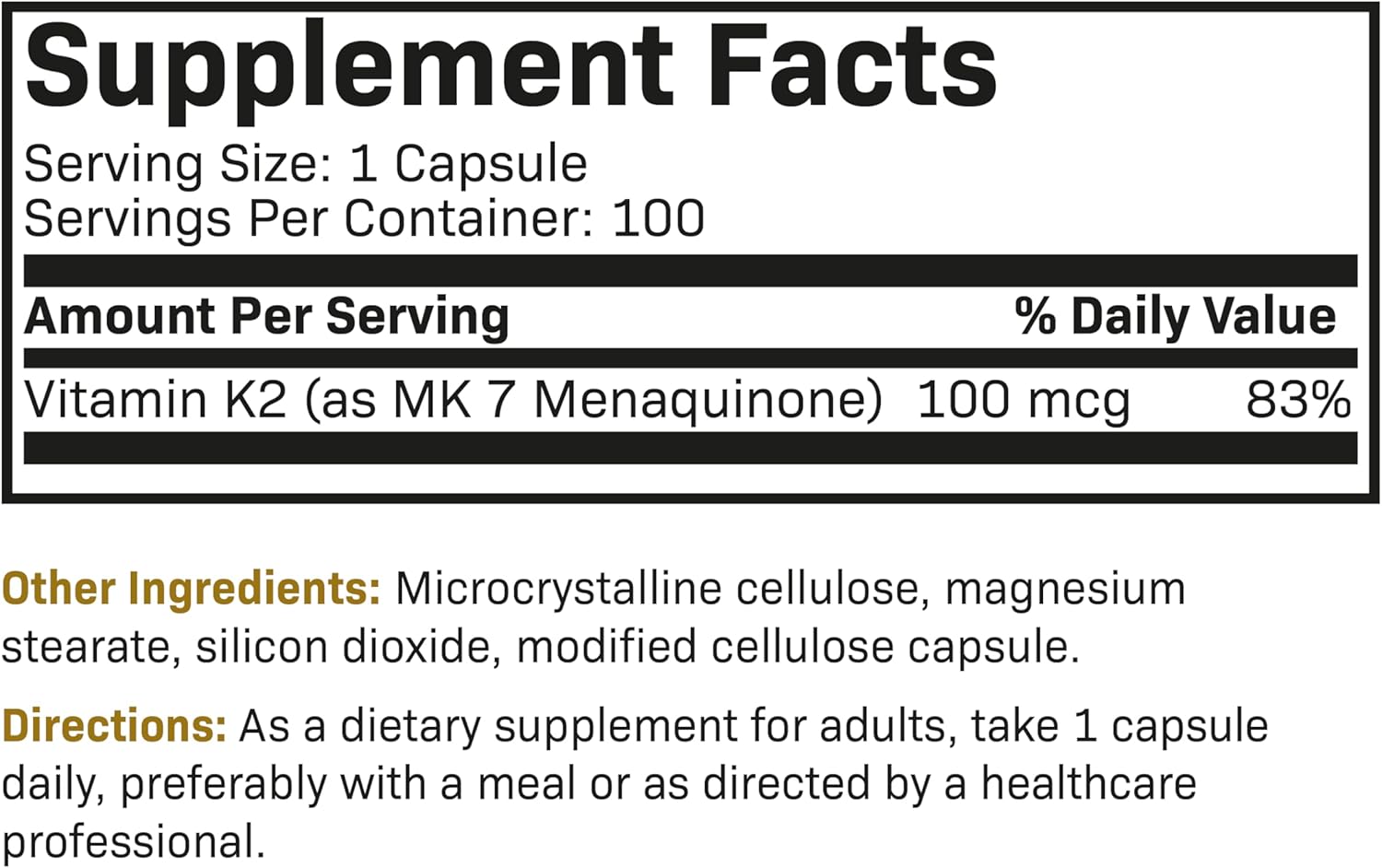 Futurebiotics Vitamin K2 as MK-7 100 µg, Supports Strong Bones - Non-GM, 100 Vegetarian Capsules - görsel 6