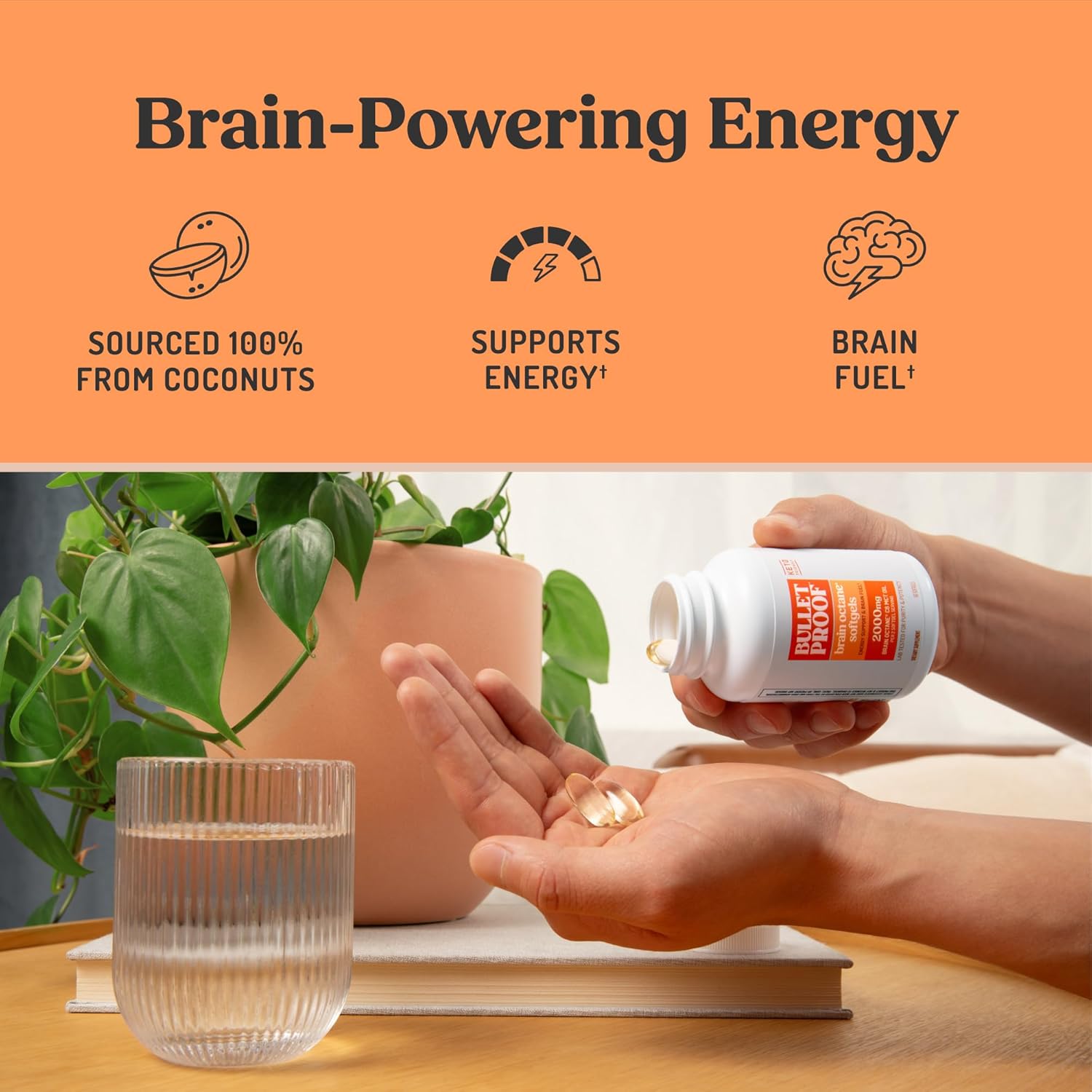 Bulletproof Brain Octane Softgels, 60 Softgels - görsel 3