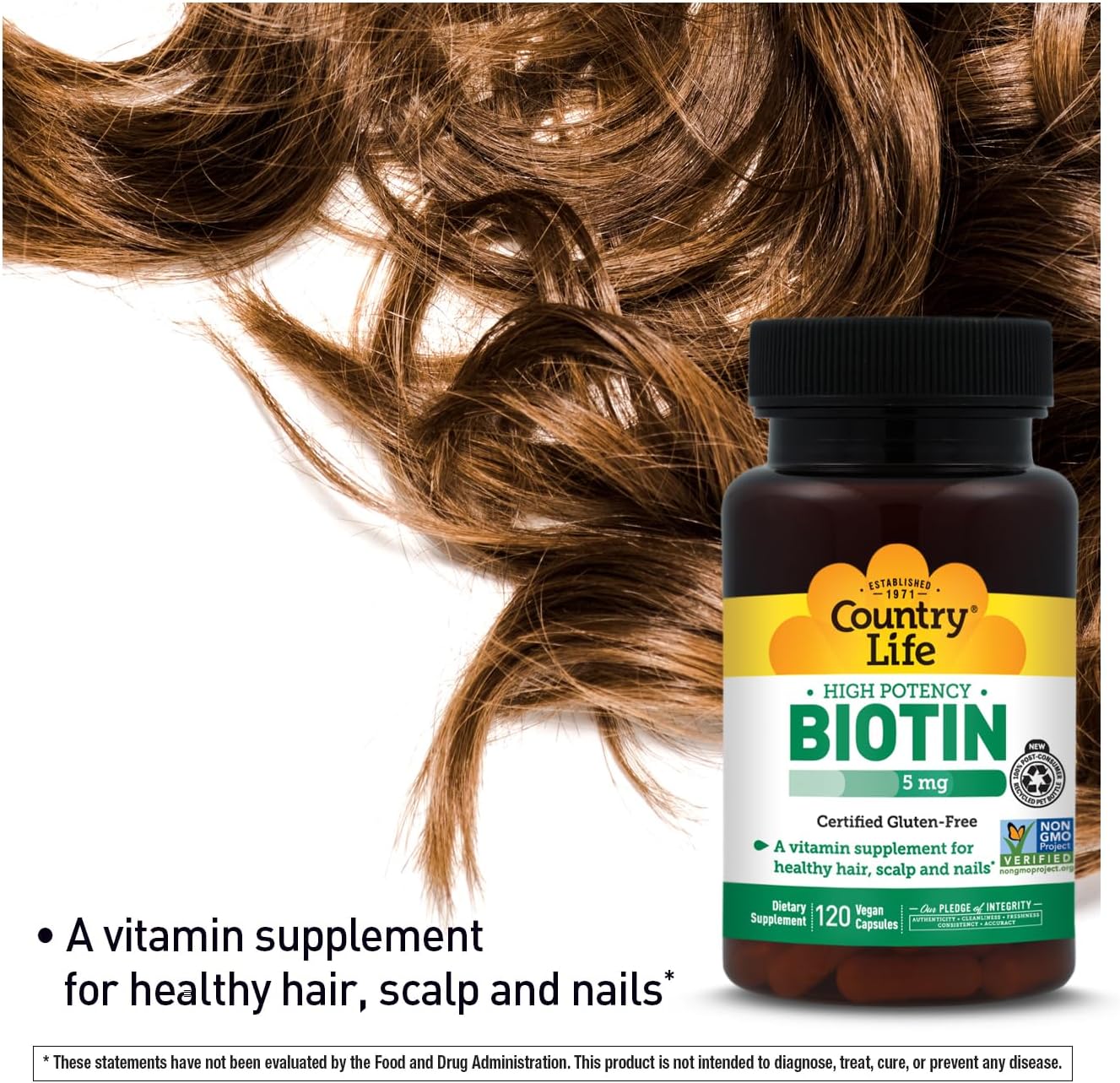 Country Life Biotin High Potency, 5mg, 120 Tablets - görsel 3