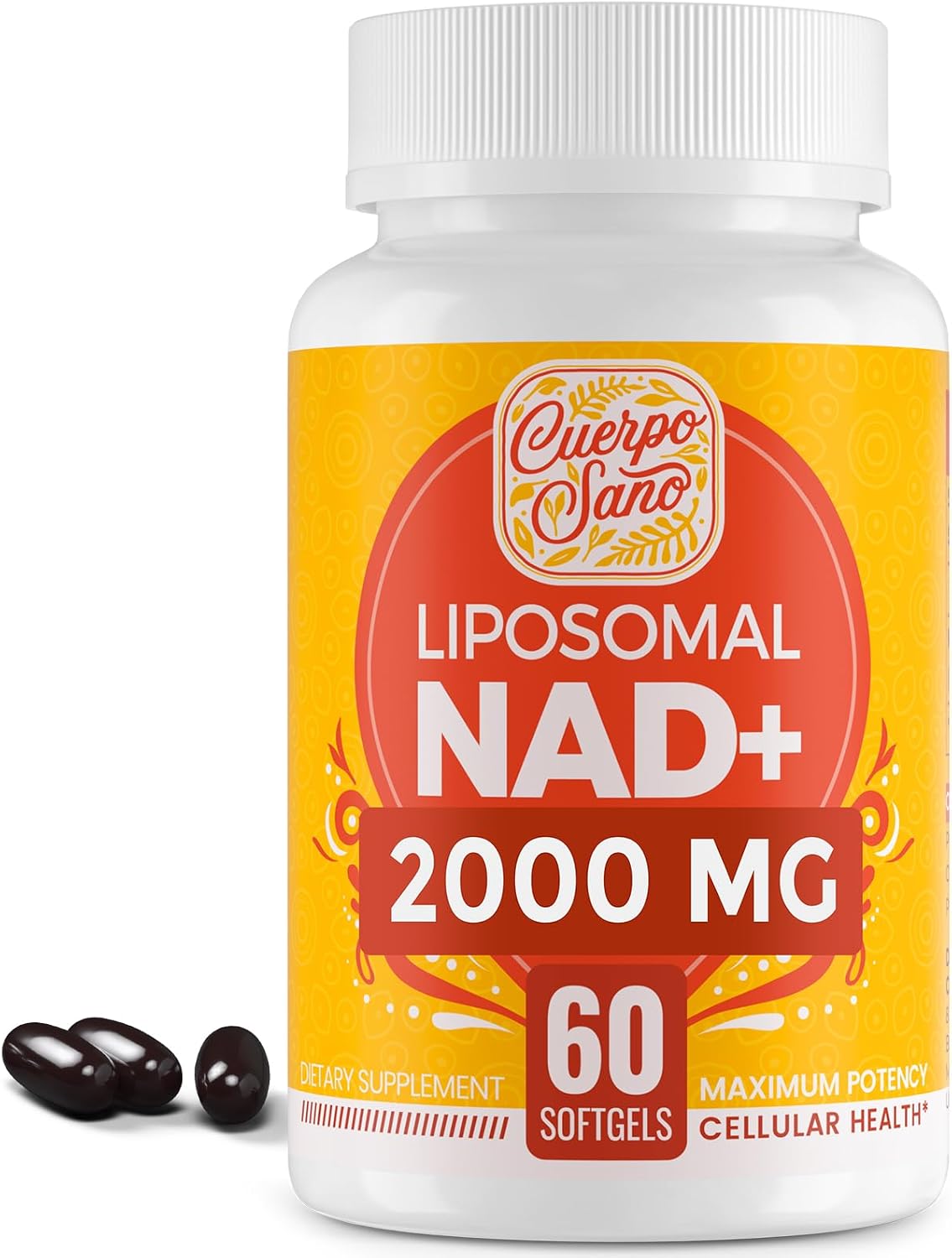 Cuerpo Sano 2000 mg NAD Supplement, Liposomal NAD+ with High Absorption, 120 Softgels - görsel 9