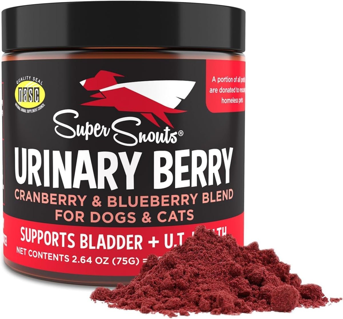 Super Snouts Urinary Berry Urinary Tract Supplement for Dogs and Cats, 75 g - görsel 1