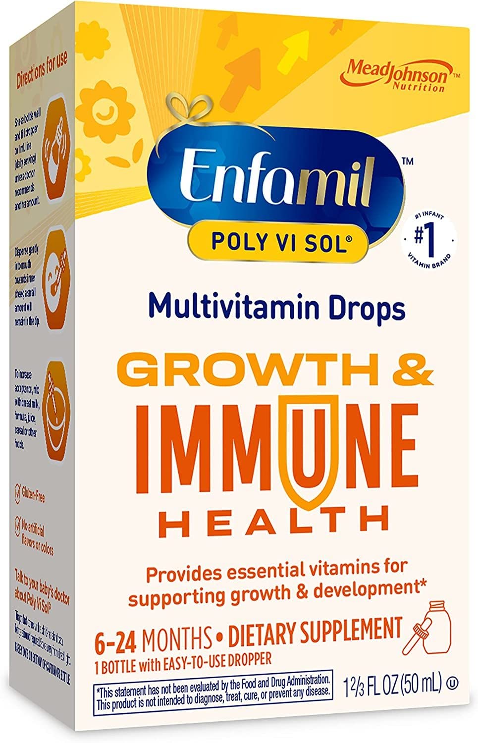 Enfamil Poly-Vi-Sol Multivitamin Supplement Drops - 1.66 fl oz, Pack of 3 - görsel 1