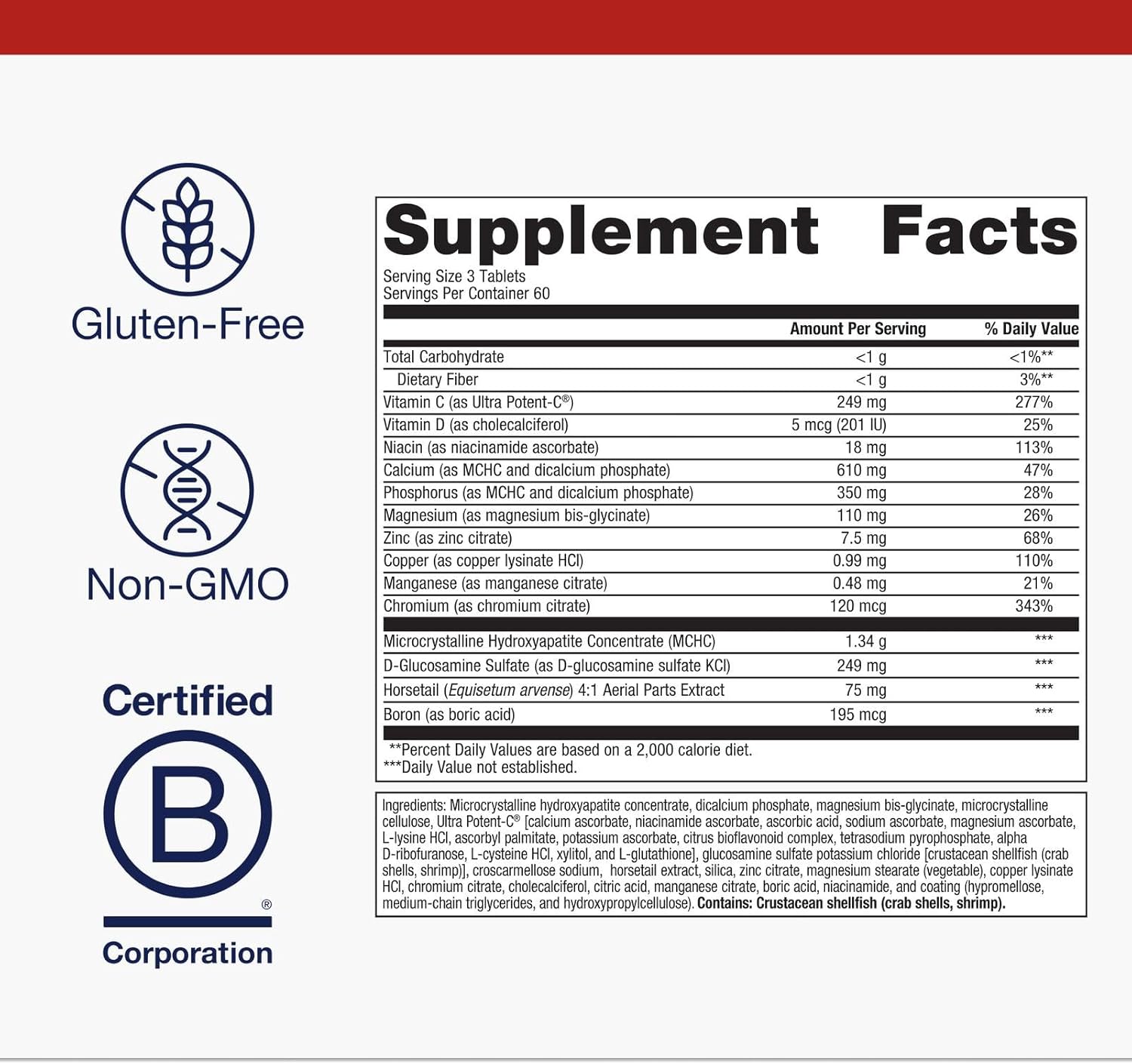 Metagenics Bone Builder Active - Calcium, Magnesium, Phosphorus & Vitamin D Supplement - Contributes to Normal Bone Health & Healthy Ageing - Non-GMO, Gluten-Free - 180 Tablets - görsel 4