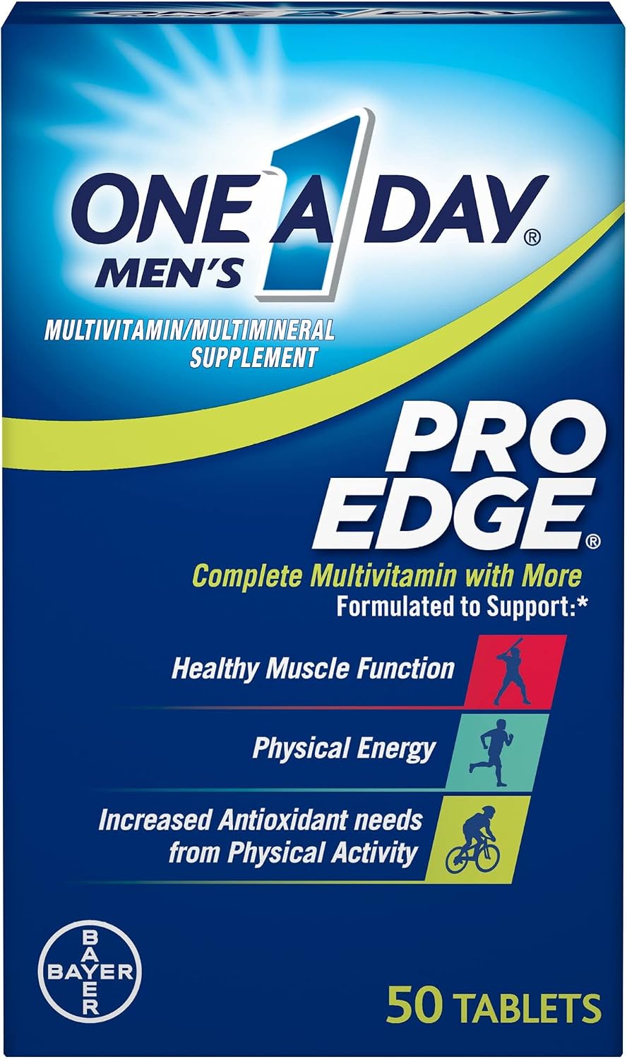 One-A-Day Men's Pro Edge Complete Multivitamin 50 Tablets (Value Pack of 4) - görsel 1