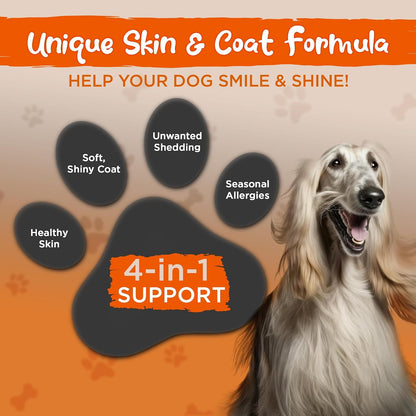 Vital Planet Skin & Coat Supplement for Dogs with Omega-3, Choline & Inositol - 60 Chewable Tablets – Image 4