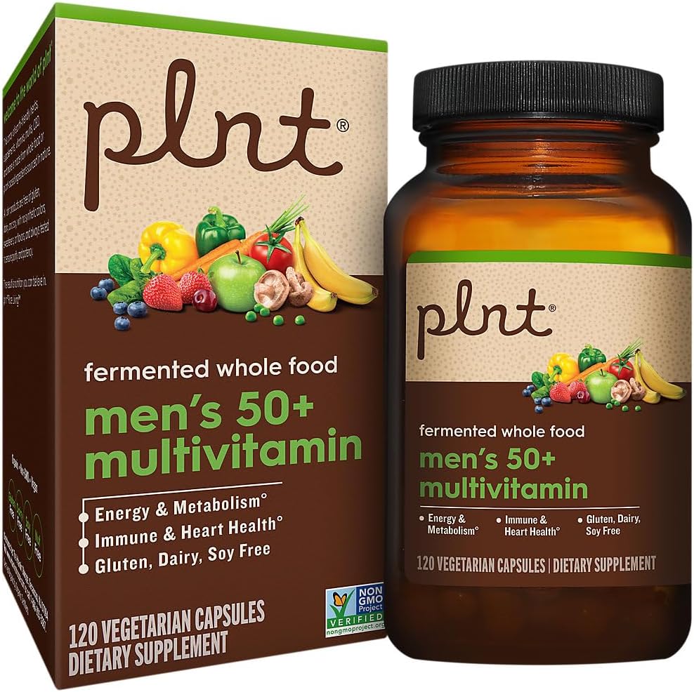 plnt Fermented Whole Food Men's 50+ Multivitamin (60 Vegan Capsules) - görsel 7
