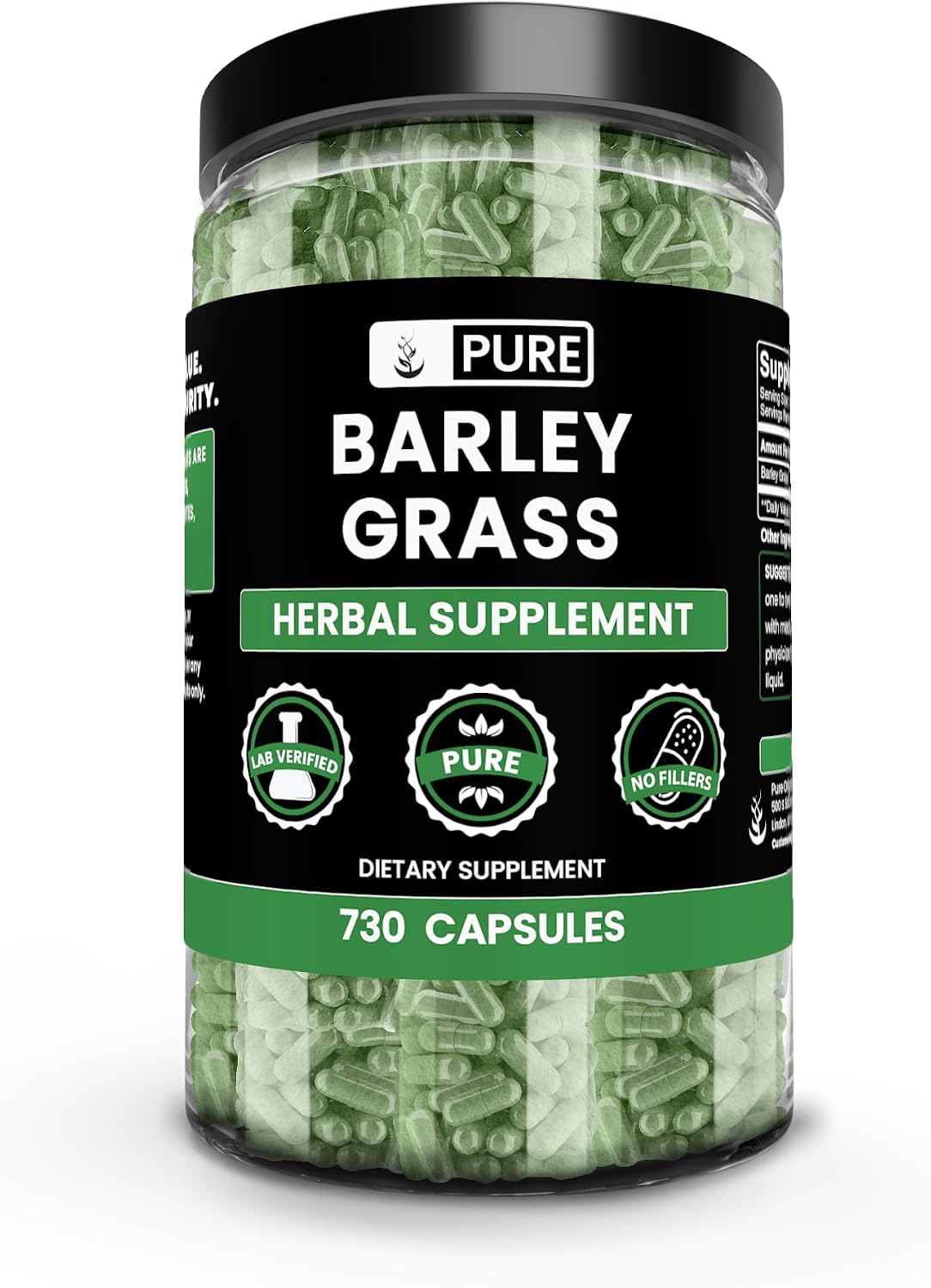 Pure Original Ingredients Barley Grass (730 Capsules) - görsel 1