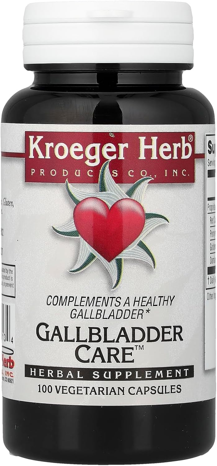 Kroeger Herb Gallbladder Care Vegetarian Capsules, 100 Count - görsel 1