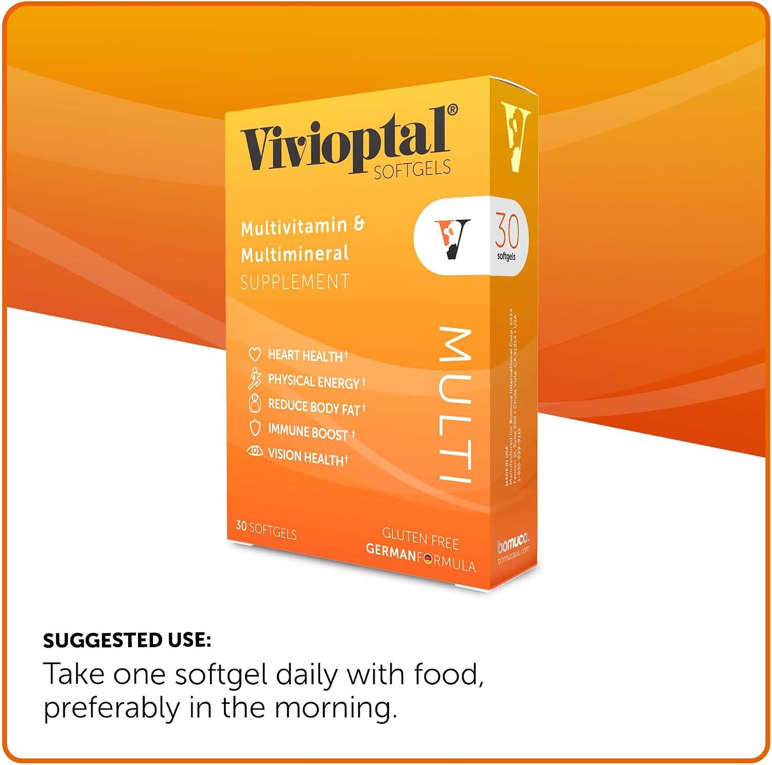 Vivioptal Multi 30 Softgels, Multivitamin & Multimineral, Gluten-free, German Formula - görsel 4