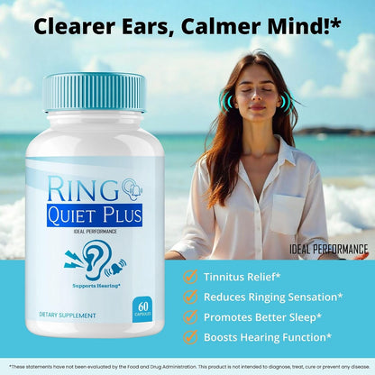 Ring Quiet Plus Tinnitus Relief for Ringing Ears Capsules (60 Capsules)