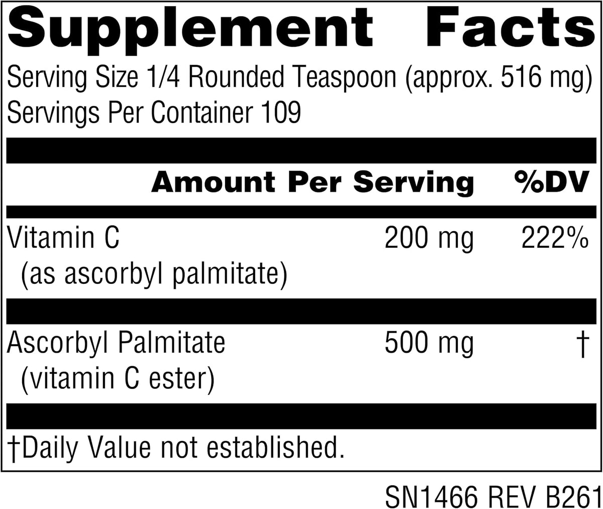 Source Naturals Ascorbyl Palmitate - Fat-Soluble Vitamin C Ester Powder, 56 g - görsel 2