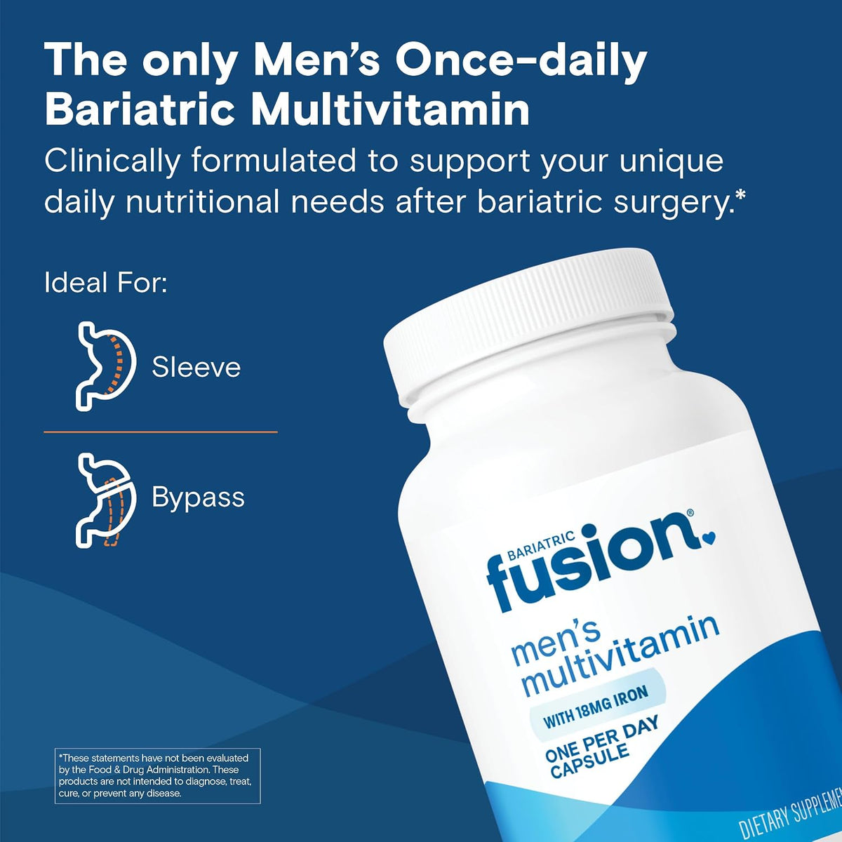 Bariatric Fusion One Per Day Bariatric Multivitamin with Iron for Men - 90 Capsules - görsel 2