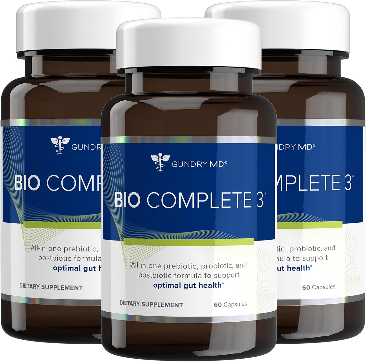 Gundry MD® Bio Complete 3 – Prebiotic, Probiotic, Postbiotic to Support Optimum Digestive Health, 90 Day Supply - görsel 1