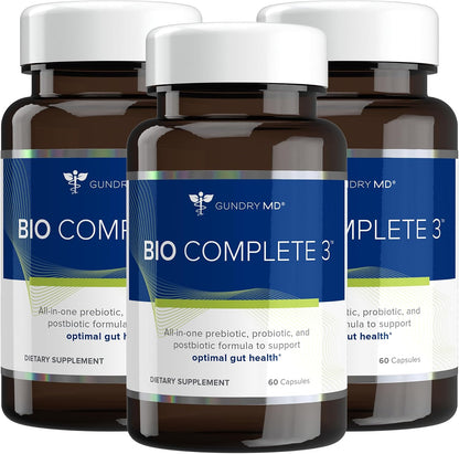 Gundry MD® Bio Complete 3 – Prebiotic, Probiotic, Postbiotic to Support Optimum Digestive Health, 90 Day Supply