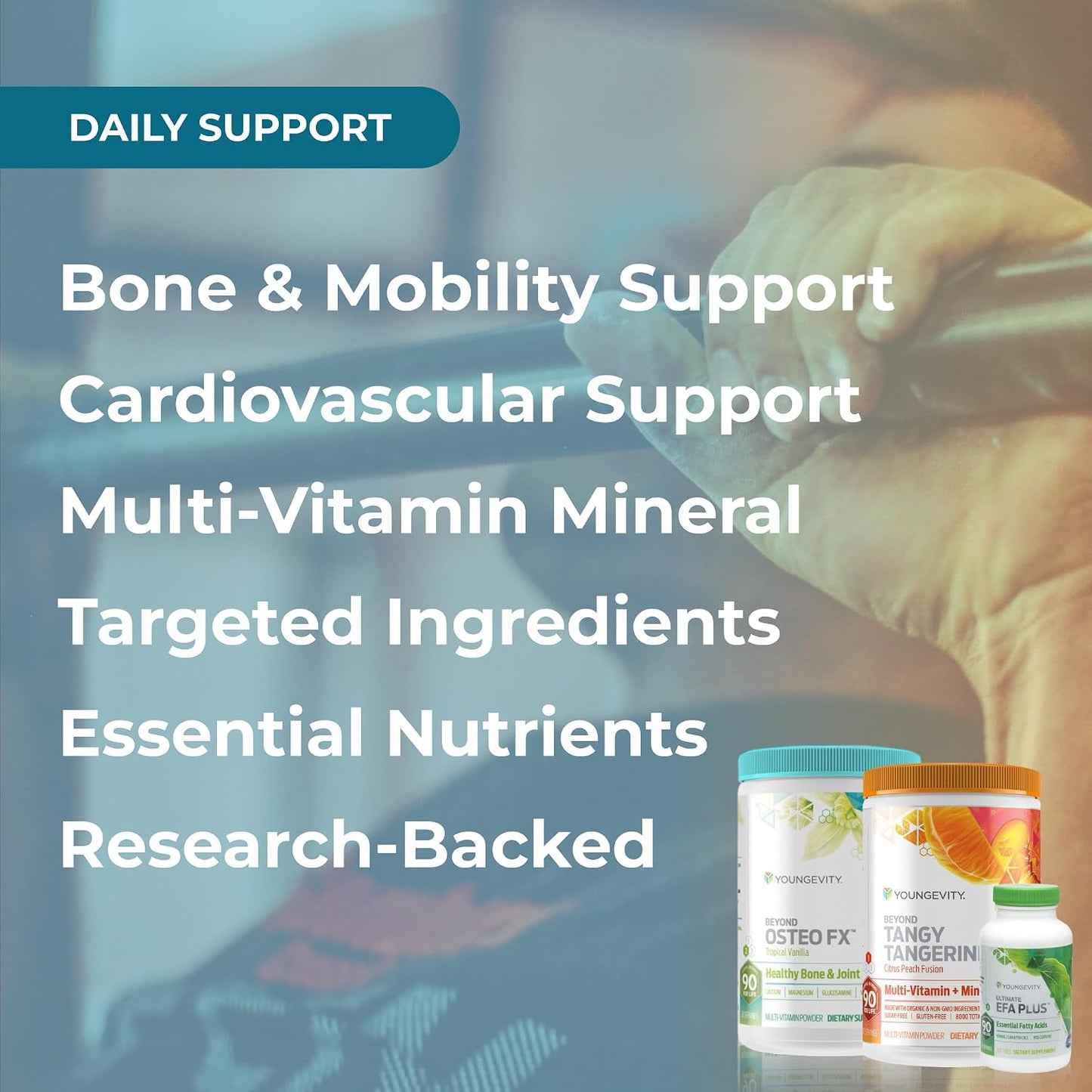 Youngevity Healthy Body Start Pack 2.0 (Beyond Tangy Tangerine 2.0, Osteo FX Powder, Ultimate EFA Plus) - görsel 6