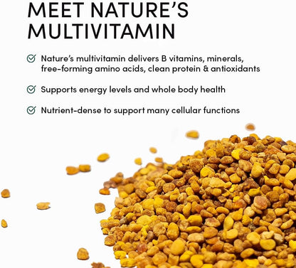 Beekeeper's Naturals - 100% Raw Bee Pollen Granules, Naturally Preserved Enzymes, Source of Vitamin B, Minerals, Amino Acids & Protein - Paleo & Keto Friendly, Gluten-free (5.2 oz)