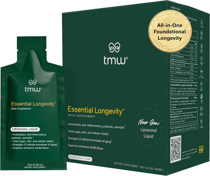 Essential Longevity® — 100% Liposomal 15-in-One Stack, 30 Sachets