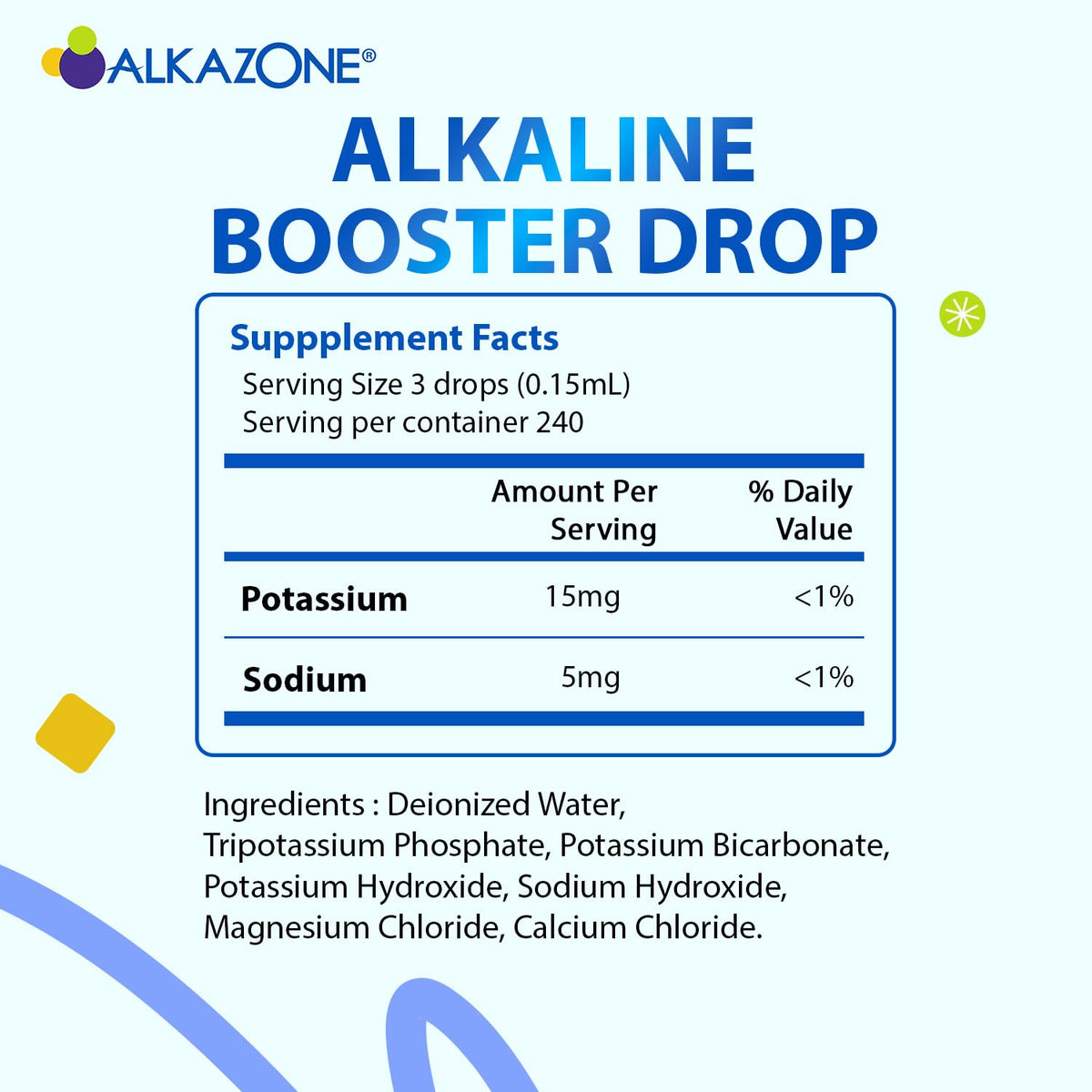 ALKAZONE Alkaline Booster Drops (2-Pack) - Create Your Own Alkaline Water - görsel 2