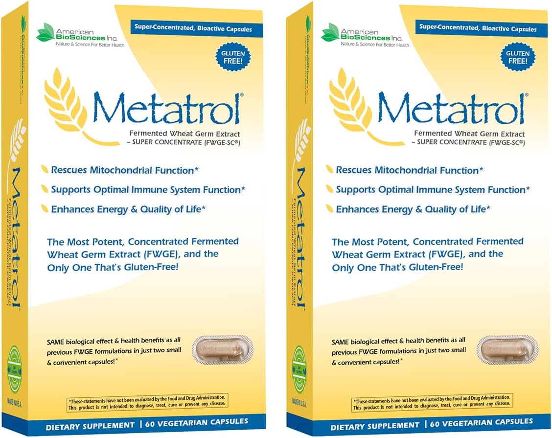 American BioSciences Metatrol - Fermented Wheat Germ Extract Super Concentrate, 2-Box Bundle (120 Capsules) - görsel 1