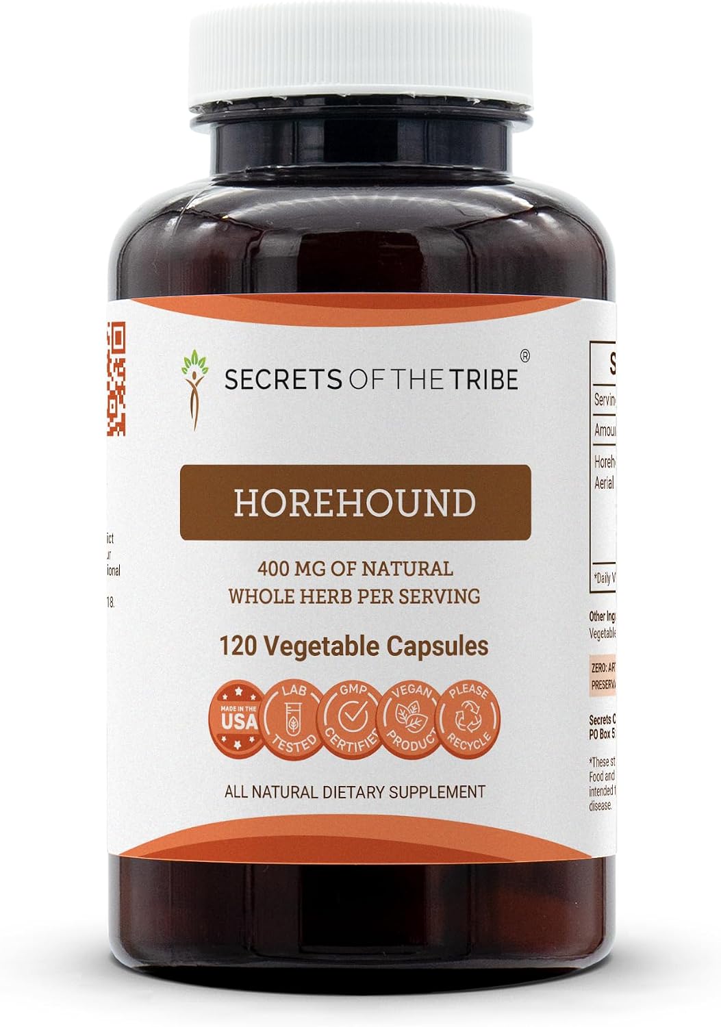 Secrets of the Tribe Horehound (Marrubium vulgare) 120 Capsules, 400 mg - görsel 1
