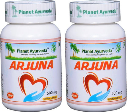 Planet Ayurveda Arjuna, 500mg Veg Capsules - 2 Bottles