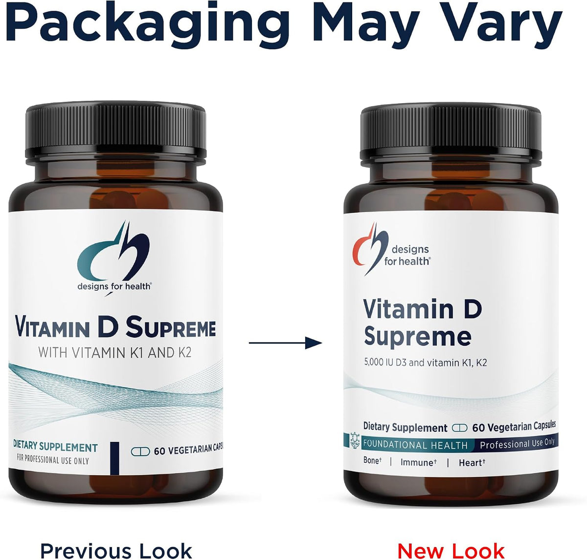 Designs for Health Vitamin D Supreme - Vitamin D3 5000 IU with Vitamin K2 MK-4, K1, and GG - Bone and Immune Support (60 Capsules) - görsel 6