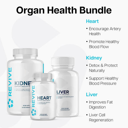 Revive MD Organ Health Bundle – Heart, Kidney & Liver Support