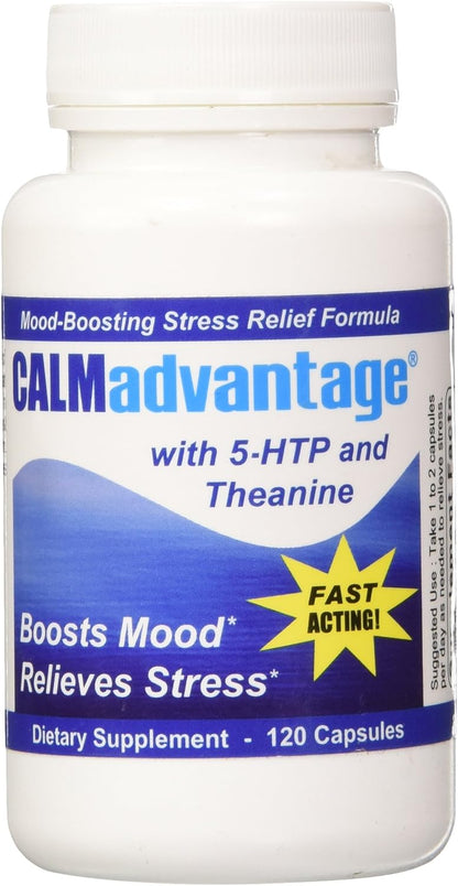 Calm Advantage - Stress Relief and Mood Support Supplement, 120 Capsules