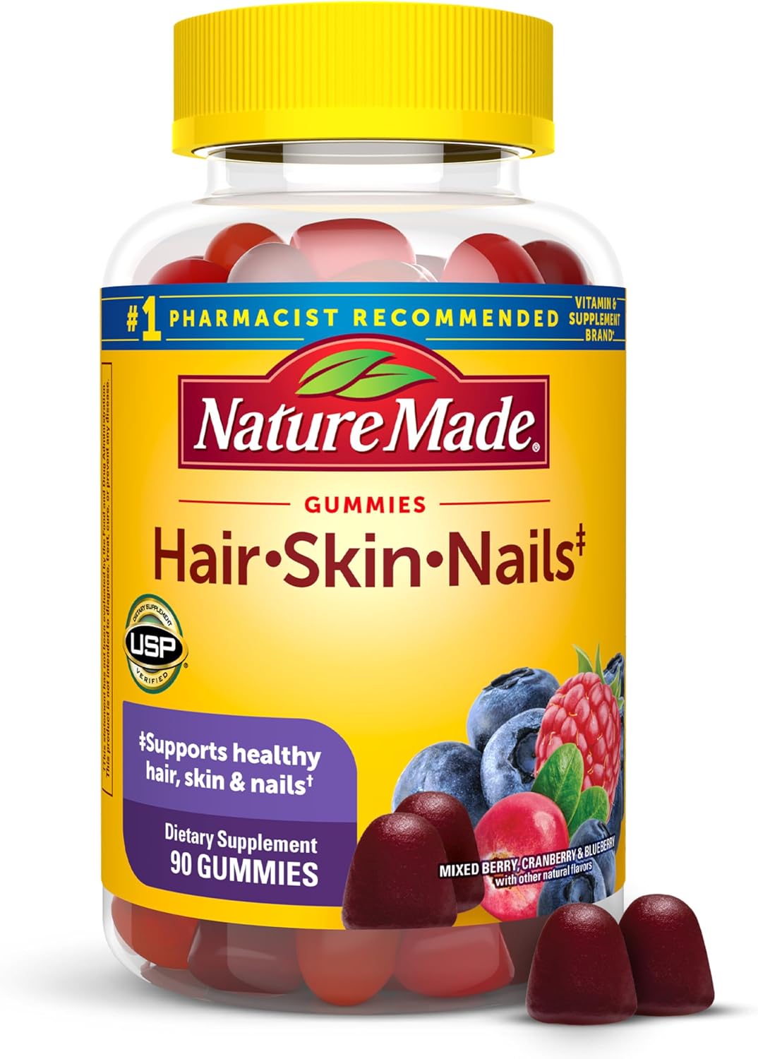 Nature Made Hair Skin and Nails with Biotin 2500 mcg Gummies - görsel 1