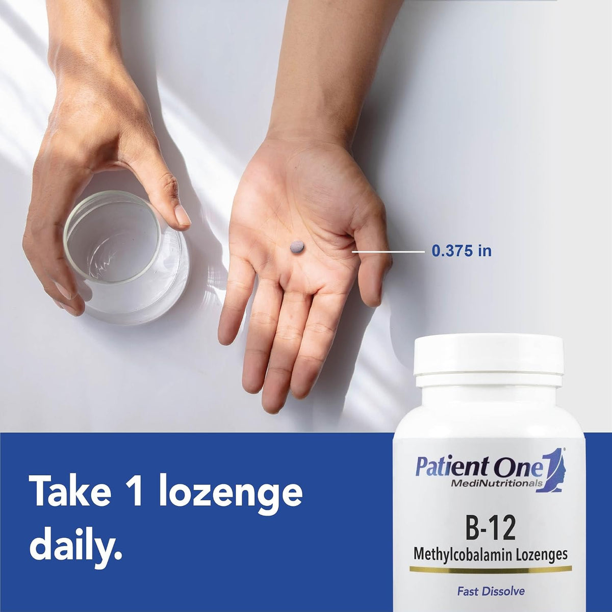 Patient One Vitamin B12 2000mcg Lozenges - Methylcobalamin, 120 Count - görsel 3