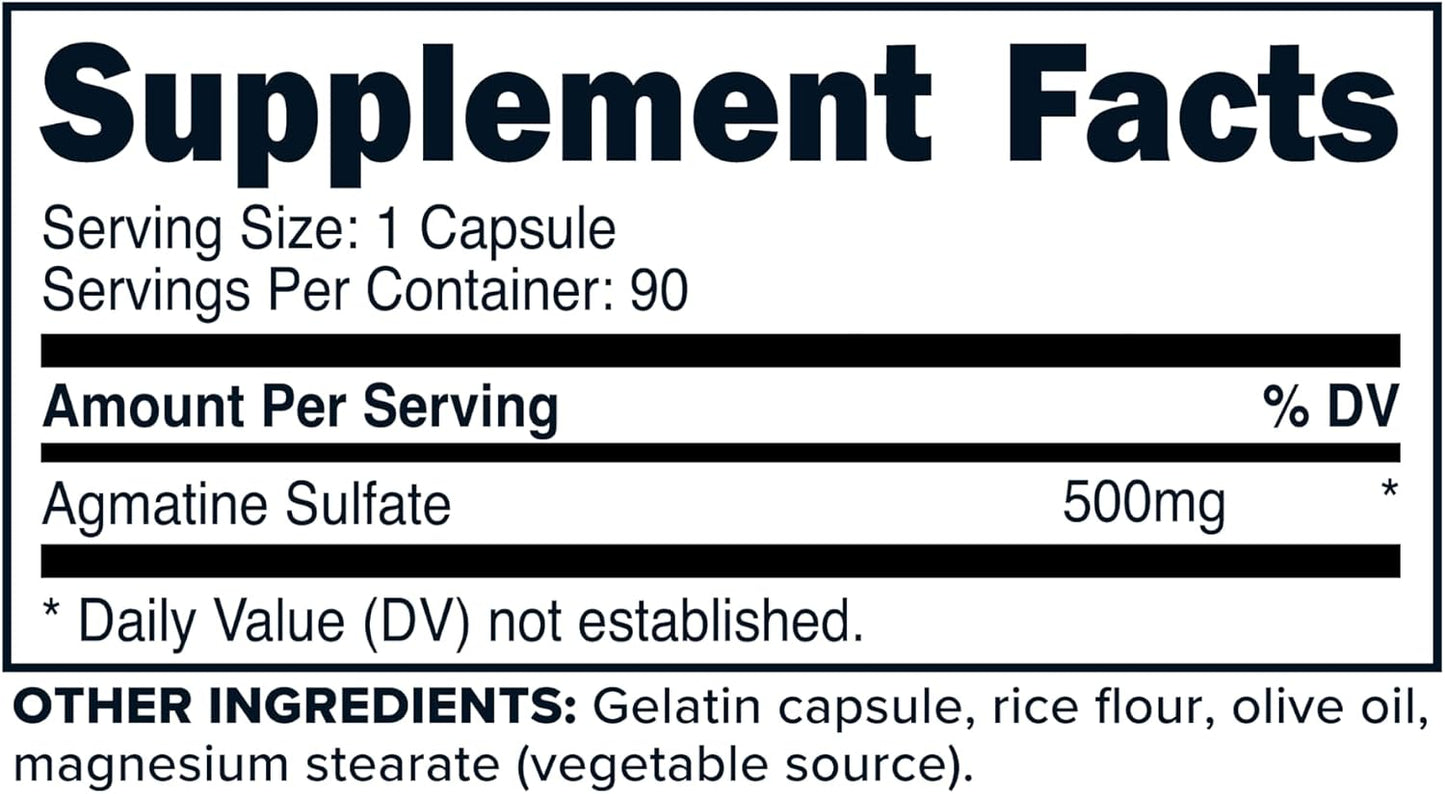Primaforce Agmatine Sulphate 500mg, 90 Capsules – Non-GM, Gluten-free Supplement - görsel 6
