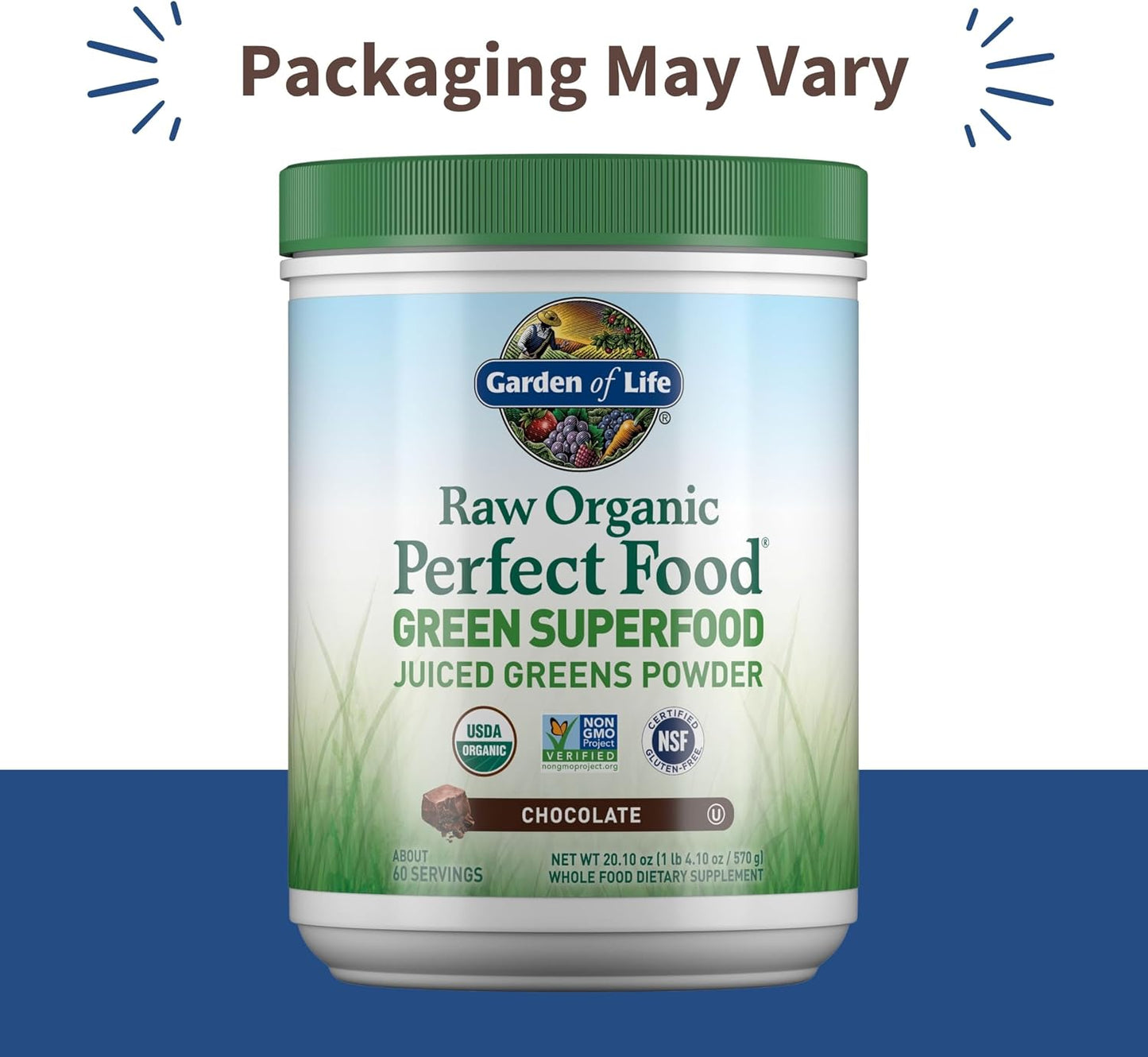 Garden of Life Raw Organic Perfect Food Green Superfood Juiced Greens Powder - Chocolate Flavour, 60 Servings - görsel 2