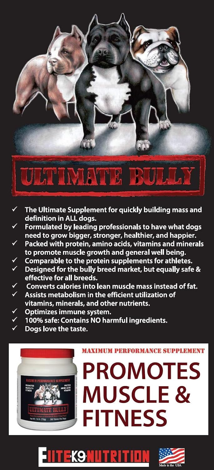 Ultimate Bully – Maximum Performance Dog Supplement, 60 Tablets - görsel 4