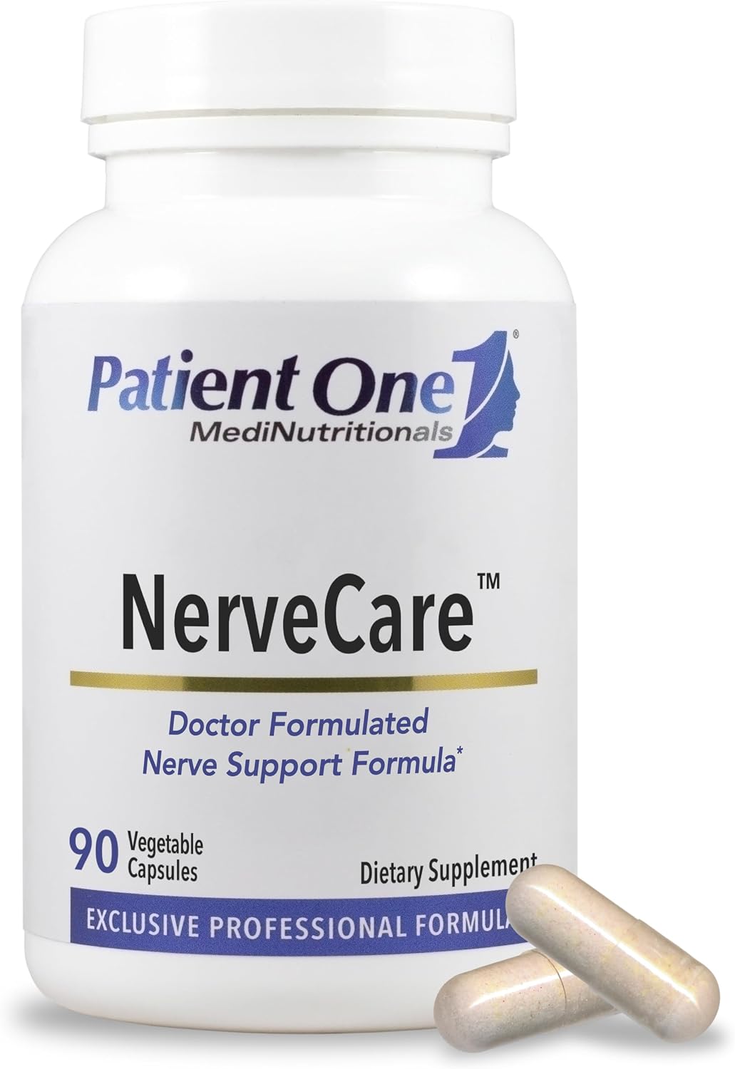 Patient One NerveCare - Nerve Support with Alpha Lipoic Acid, Vitamin B12, ALC & Benfotiamine - 90 Capsules - görsel 1