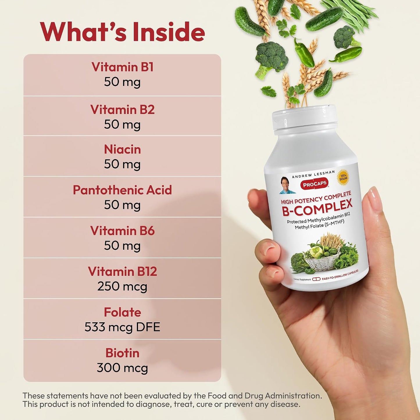 ANDREW LESSMAN High Potency B-Complex - 360 Capsules - görsel 3