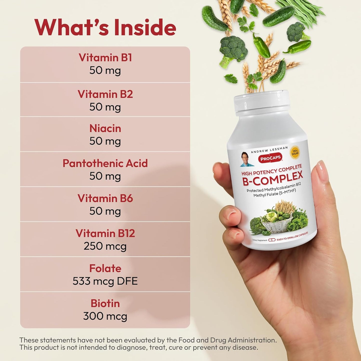 ANDREW LESSMAN High Potency B-Complex - 60 Capsules - görsel 3