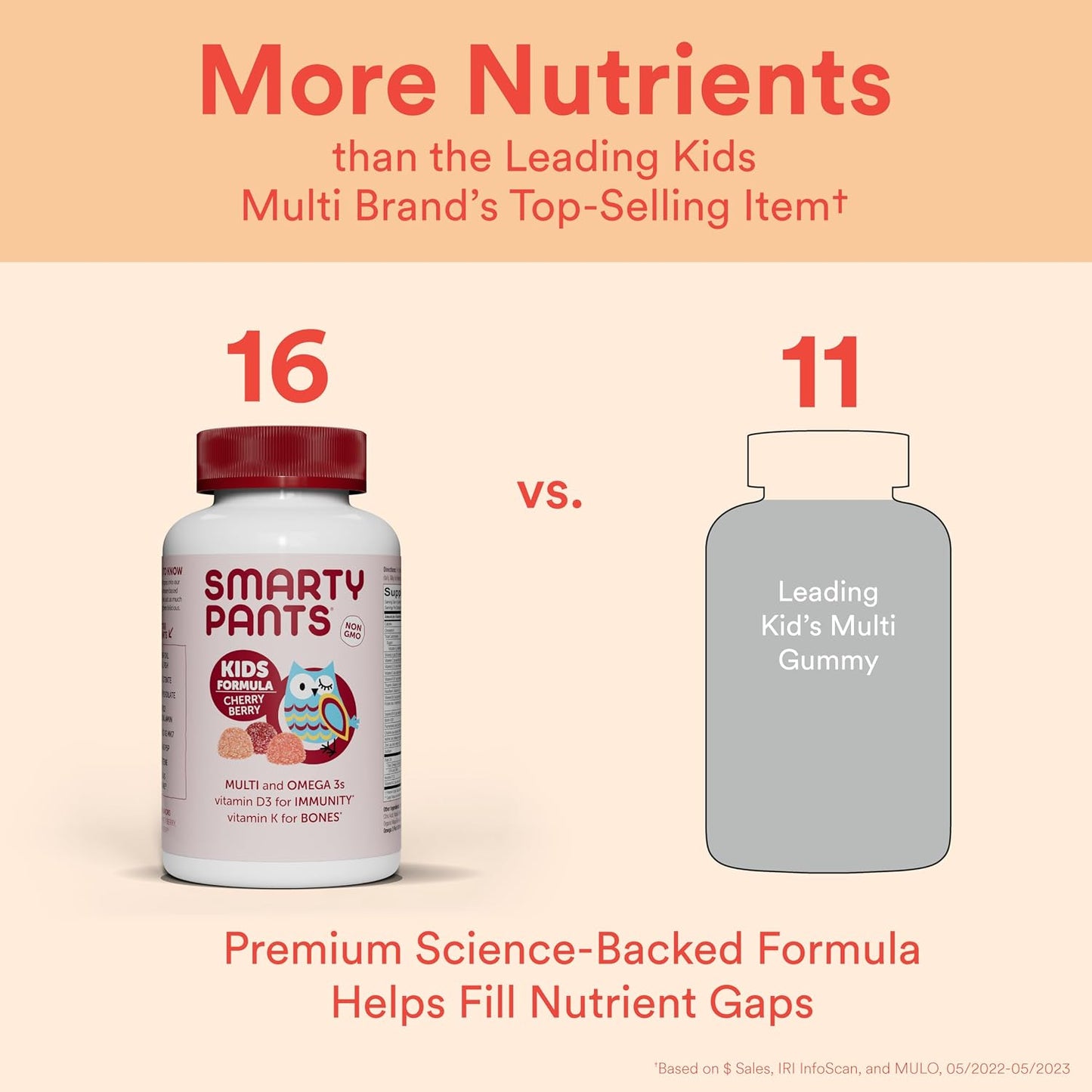 SmartyPants Kids Multivitamin Gummies - Omega 3, D3, C, B12, Zinc, Biotin - 120 Gummies - görsel 3