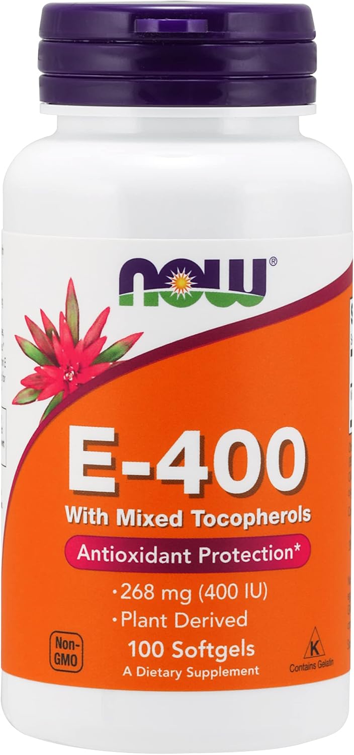 NOW Foods E-400 Softgels with Mixed Tocopherols - görsel 1