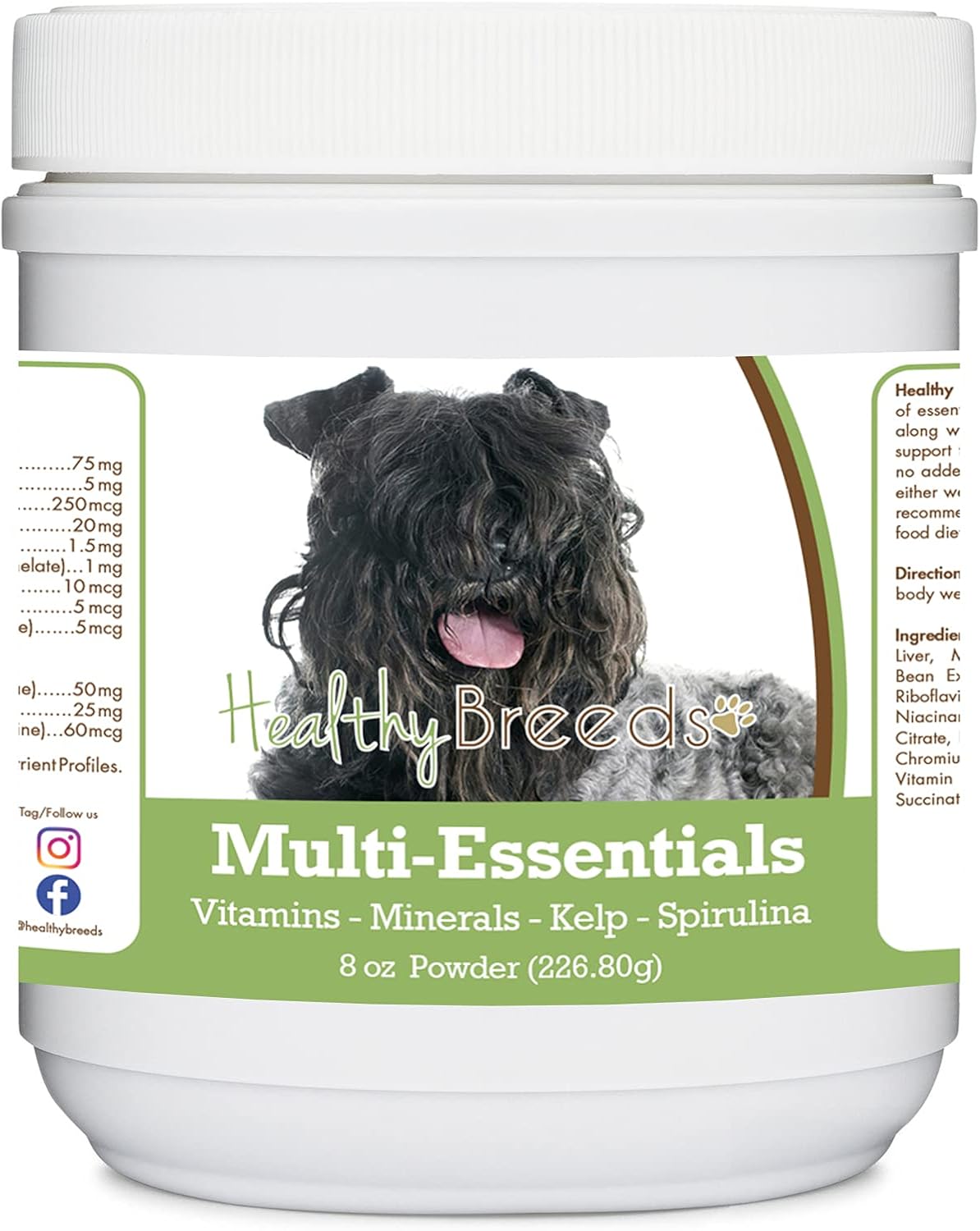 Healthy Breeds Kerry Blue Terrier Multi-Essentials Powder for Dogs – An Ideal Supplement of Vitamins, Minerals & Antioxidants for Your Dog – 227 g - görsel 1