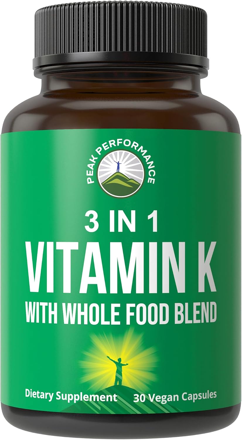 Vitamin K Capsules with Whole Food Blend of 25+ Vegetables and Fruits - görsel 1
