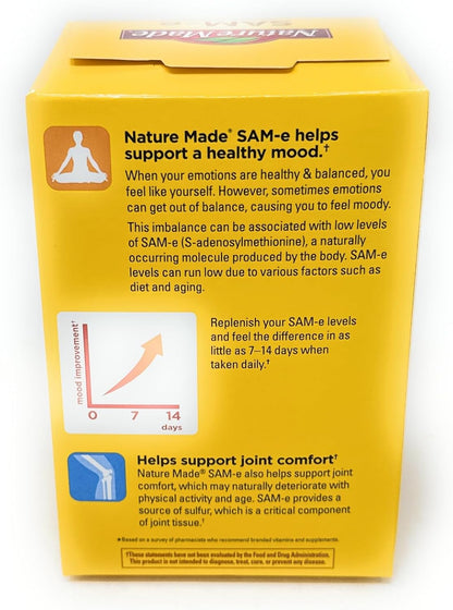 Nature Made SAM-e Complete 400 mg Tablets, 60 Tablets