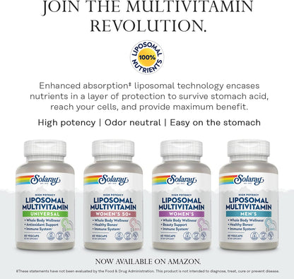 SOLARAY Once Daily High Energy Multivitamin - No Iron, Whole Food & Herb Base, 60 VegCaps