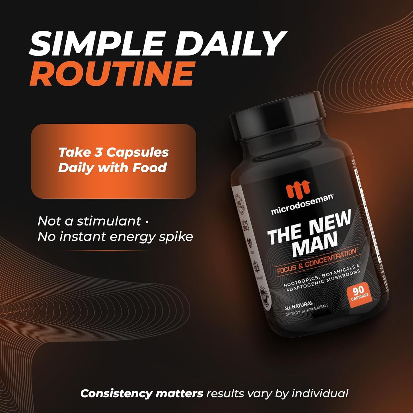 The New Man Brain Supplements for Memory and Focus, Brain Health - Concentration and Focus Supplement for Men - görsel 6