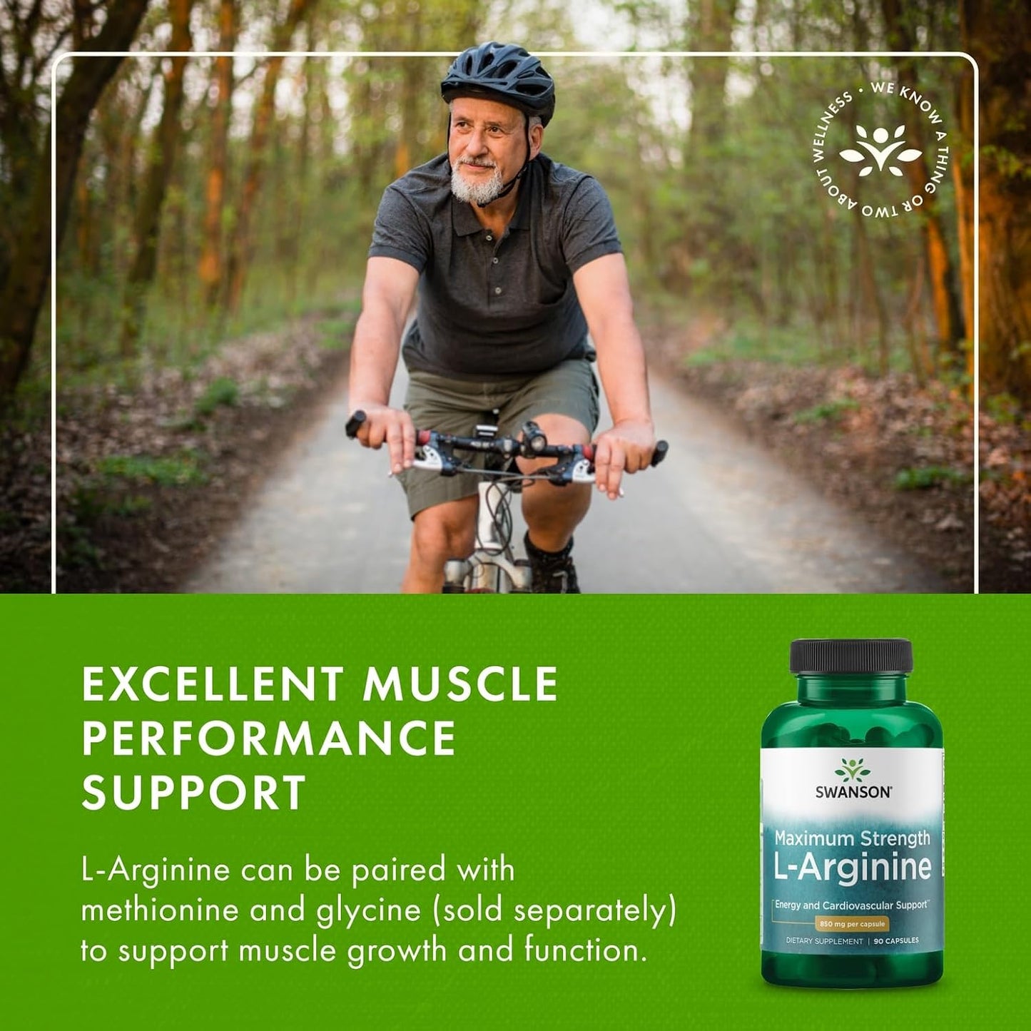 Swanson Amino Acid Super-Strength L-Arginine 850 mg, 90 Capsules - görsel 6