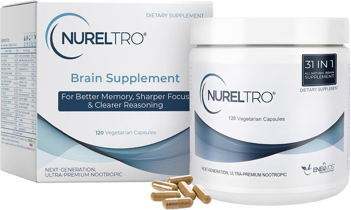 Nureltro All-in-One Nootropic Brain Supplement for Memory, Focus and Mood – 120 Capsules - görsel 1