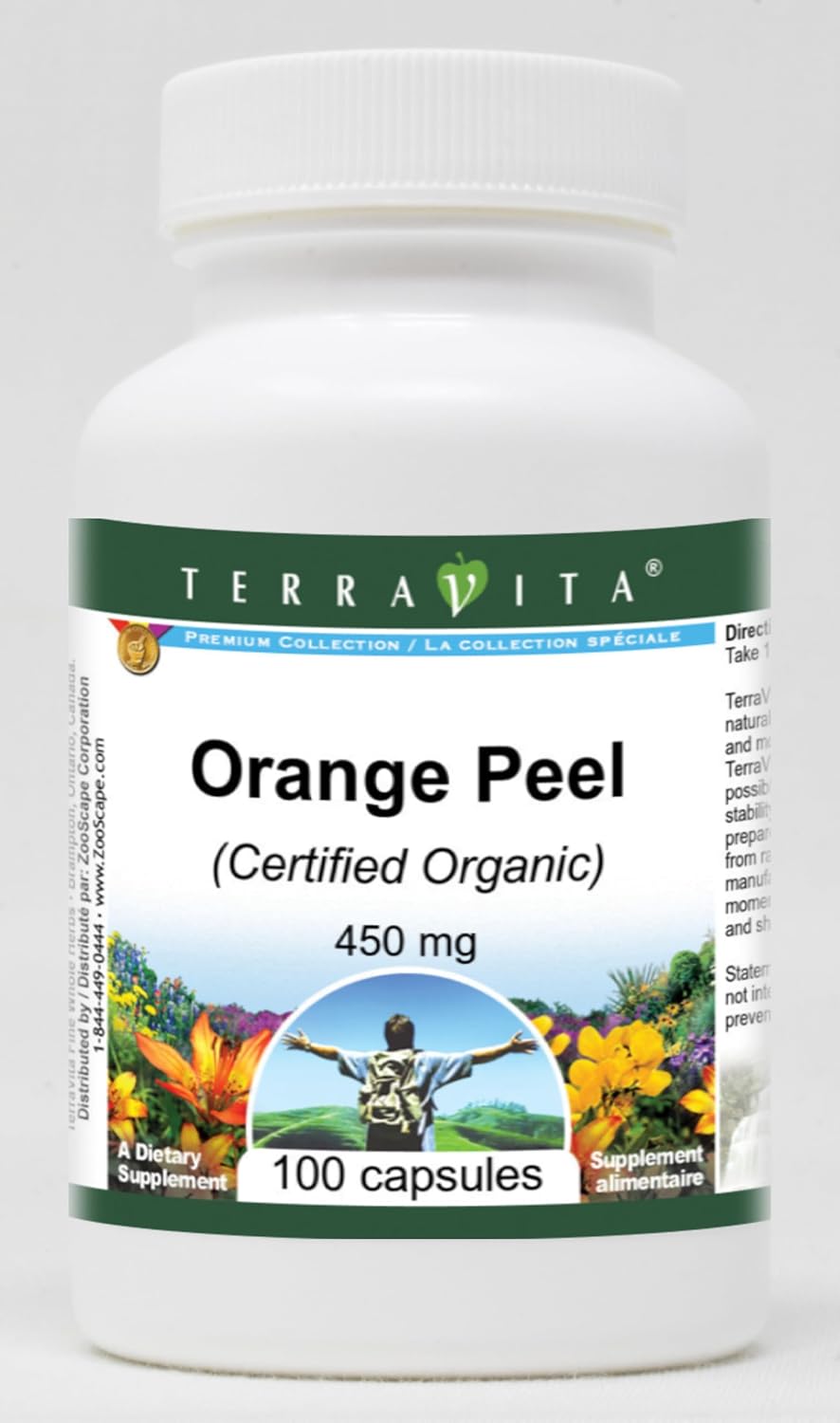 Certified Organic Orange Peel – 450 mg (100 Capsules) - görsel 1
