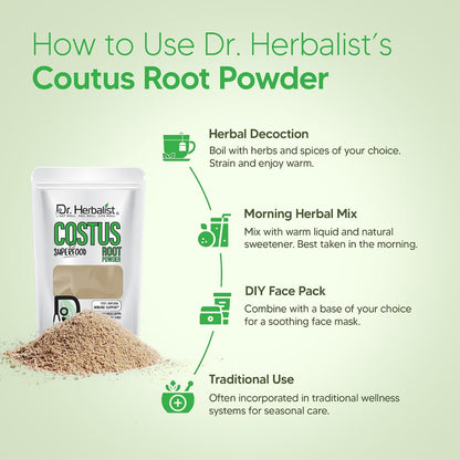 Dr. HERBALIST Costus Root Powder - 200g (Pure Saussurea costus)