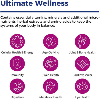 Xtendlife Total Balance Women's Premium Extra Strength Daily Multivitamin and Mineral – 90+ Nutrients for Immune, Heart, Digestive and Cellular Health (30-Day Supply)