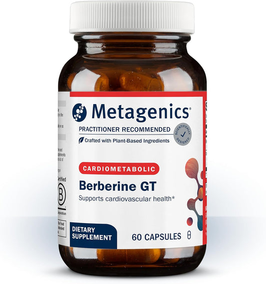 Metagenics Berberine GT - Berberine Supplement 500 mg – Supports Cardiovascular Health & Carbohydrate Metabolism – 60 Capsules