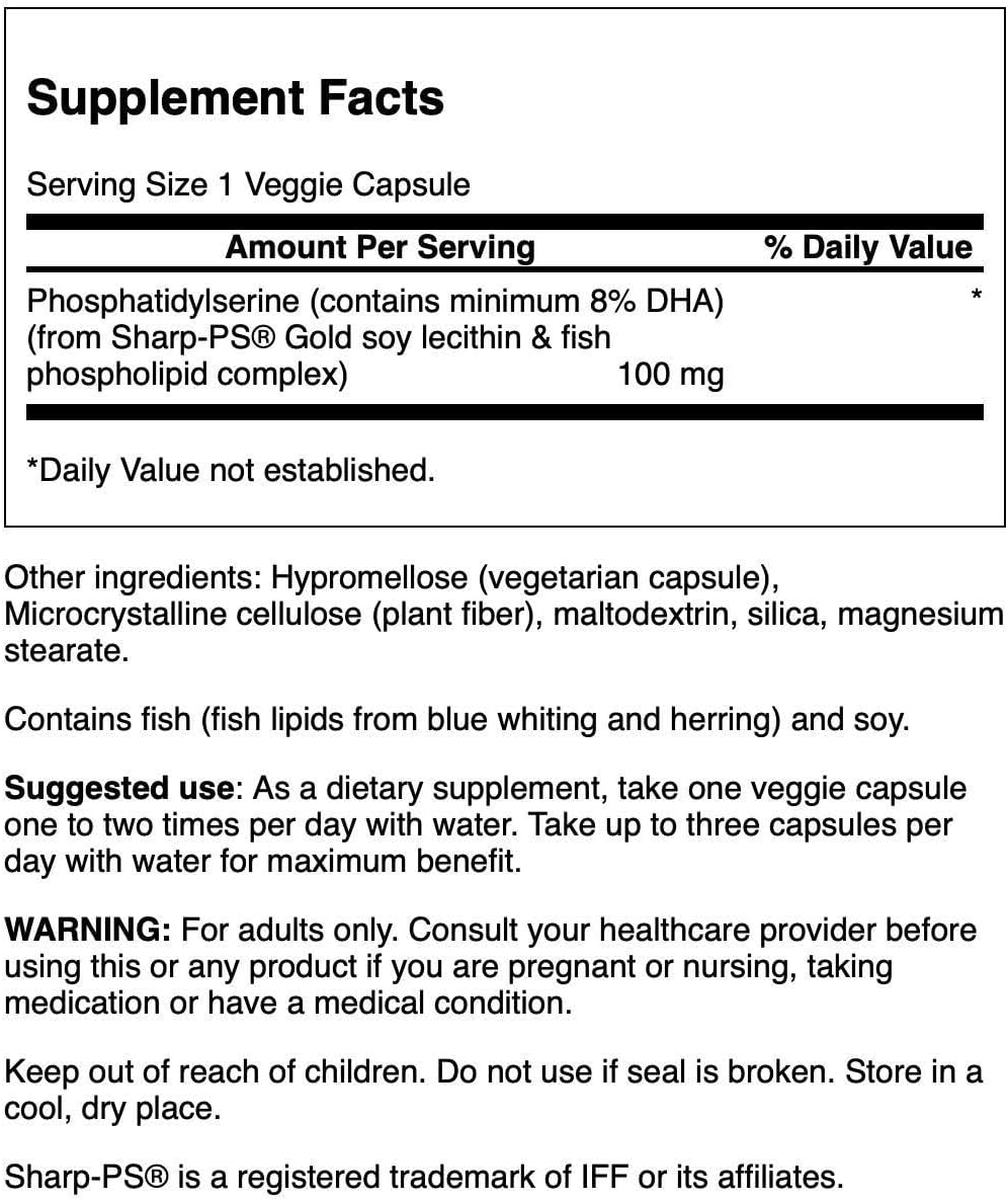 Swanson Conjugated Phosphatidylserine with DHA 100 mg, 30 Capsules - görsel 2